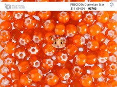 Намистини Cornelian Star Orange White 6/0 мм (20 шт)