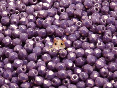 Намистини Грановані Opaque Mix Amethyst Gold Ceramic 3 мм (10 шт)