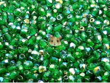 Намистини Грановані Green AB 3 мм (10 шт)