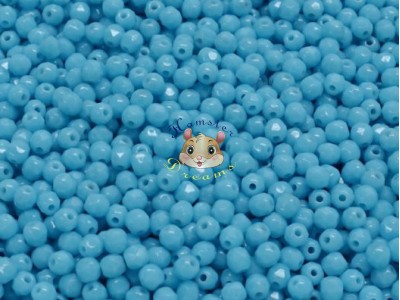 Намистини Грановані Opaque Turquoise Blue 3 мм (10 шт) Намистини Грановані Opaque Turquoise Blue 3 мм (10 шт)