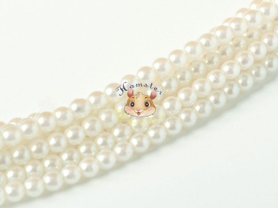 Перлини круглі Pearlescent White 4 мм (20 шт)