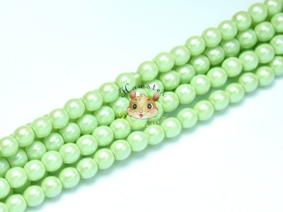 Перлини круглі Pearlescent Mint Green 4 мм (20 шт)