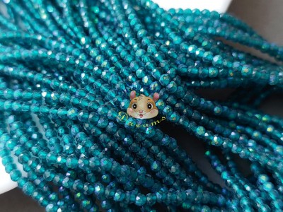 Намистини шпінель Blue Zircon AB 2 мм / 1 нитка Намистини шпінель Blue Zircon AB 2 мм / 1 нитка