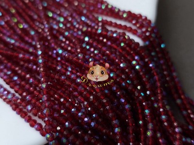 Намистини шпінель Garnet AB 2 мм / 1 нитка Намистини шпінель Garnet AB 2 мм / 1 нитка