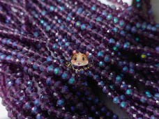 Намистини шпінель Dark Amethyst AB 3 мм / 1 нитка Намистини шпінель Dark Amethyst AB 3 мм / 1 нитка