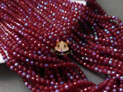 Намистини шпінель Garnet AB 3 мм / 1 нитка