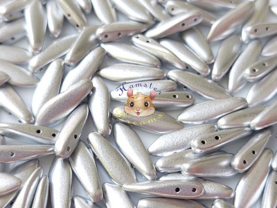 Намистини 2-hole Кинджали Aluminium Silver 5×16 мм (1 шт)