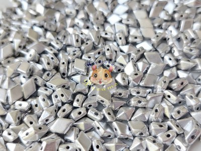 Намистини DiamonDuo Aluminium Silver Matt 5×8 мм (1 шт)