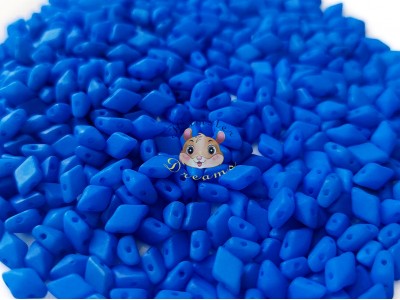 Намистини DiamonDuo Neon Blue Matt Alabaster 5×8 мм (1 шт)