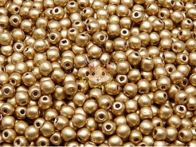Намистини Круглі Crystal Bronze Gold Matte 4 мм (10 шт)