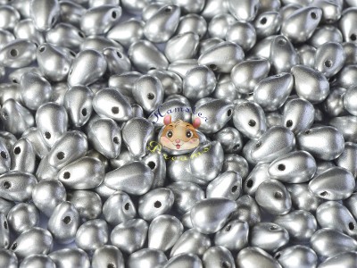 Намистини Краплі Aluminium Silver 4×6 мм (10 шт)