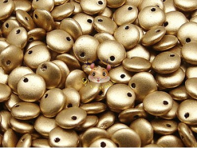 Намистини Сочевиця Crystal Bronze Pale Gold Matte 6 мм (10 шт) 