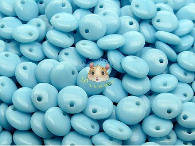 Намистини Сочевиця Opaque Turquoise Blue 6 мм (10 шт)