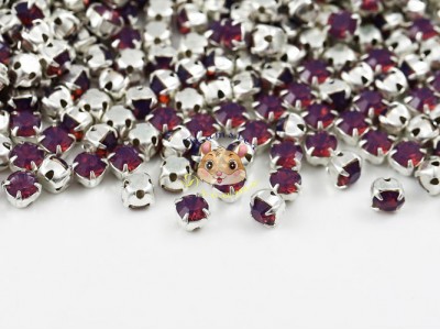 Шатони Preciosa Maxima Amethyst Opal/ срібло 3 мм (1 шт)