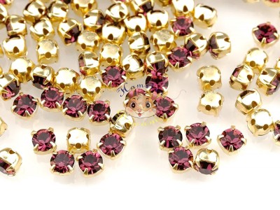 Шатони Preciosa Maxima Amethyst/ золото 3 мм (1 шт)