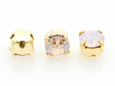 Шатони Preciosa Maxima Rose Opal/ золото 3 мм (1 шт)
