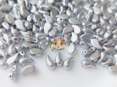 Намистини ZoliDuo Aluminium Silver Matte ліва / 5×8 мм (1 шт)