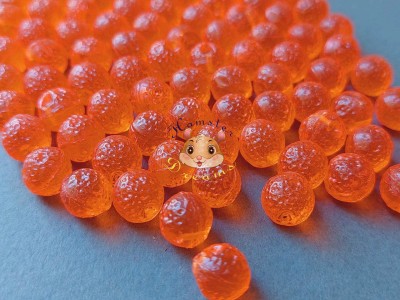 Намистини Апельсин Transparent Orange 9×9 мм (1 шт)