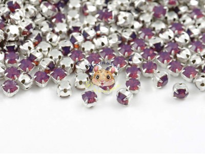 Шатони Preciosa Maxima Amethyst Opal/ срібло 4 мм (1 шт)