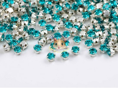 Шатони Preciosa Maxima Blue Zircon/ срібло 4 мм (1 шт)