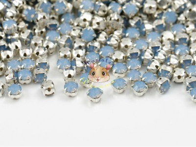 Шатони Preciosa Maxima Light Sapphire Opal/ срібло 4 мм (1 шт)