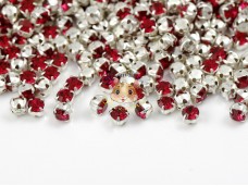 Шатони Preciosa Maxima Ruby/ срібло 4 мм (1 шт)