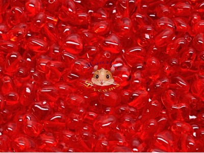 Намистини Серце Ruby 6 мм (1 шт)