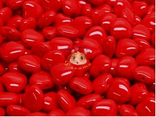 Намистини Серце Opaque Coral Red 6 мм (1 шт) Намистини Серце Opaque Coral Red 6 мм (1 шт)
