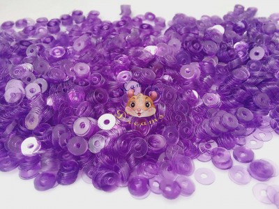Паєтки Фіолетові Прозорі L.9 Purple Lustre плоскі 3 мм/ 3 г