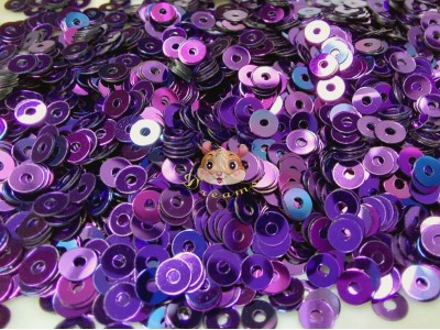 Паєтки Пурпурні M.15 Purple Metal плоскі 3 мм/ 3 г
