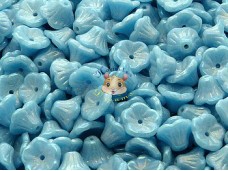 Намистини Квіти Opaque Turquoise Blue Rainbow 5×7 мм (1 шт) Намистини Квіти Opaque Turquoise Blue Rainbow 5×7 мм (1 шт)