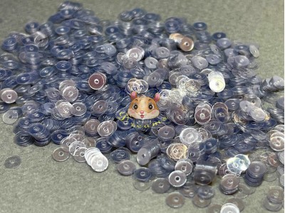 Паєтки Сіро-сині Прозорі L.21 Gray Blue Lustre плоскі 3 мм/ 3 г