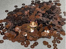 Паєтки Шоколадні M.36 Chocolate Metal плоскі 3 мм/ 3 г