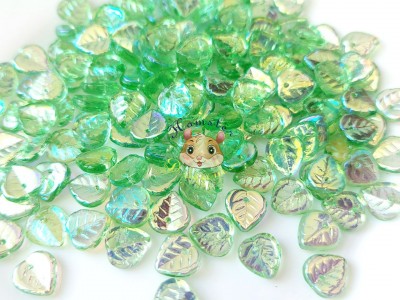 Намистини Листок Peridot AB 9 мм (1 шт)
