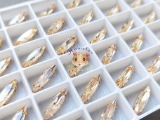 Човники K9 Crystal Golden Shadow 4×15 мм/ оправа золото (1 шт) Човники K9 Crystal Golden Shadow 4×15 мм/ оправа золото (1 шт)