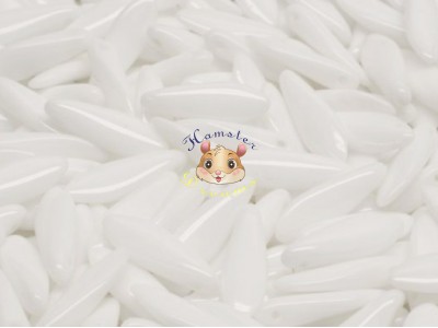 Намистини Кинджали Opaque White 5×16 мм (1 шт)