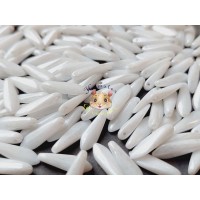 Намистини Кинджали Opaque White Luster 5×16 мм (1 шт)