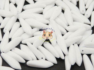 Намистини Кинджали Chalk White Matt 5×16 мм (1 шт)