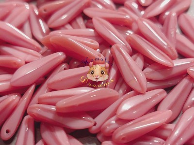 Намистини Кинджали Opaque Pink 5×16 мм (1 шт)