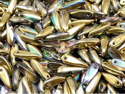 Намистини Кинджали Crystal Golden Rainbow 3×10 мм (10 шт)