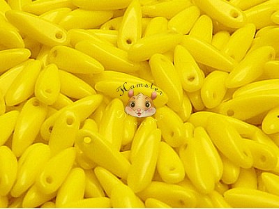 Намистини Кинджали Opaque Yellow 3×10 мм (10 шт)