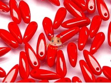Намистини Кинджали Opaque Coral Red 3×10 мм (10 шт) Намистини Кинджали Opaque Coral Red 3×10 мм (10 шт)
